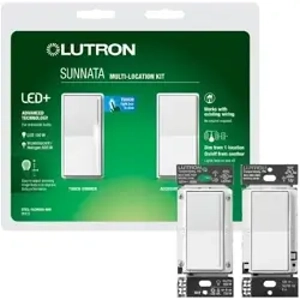 Lutron Sunnata LED+ Dimmer and Accessory Switch (3 Way Kit)