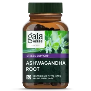 Gaia Ashwagandha Root-Vegan Stress Support | 60 liquid caps