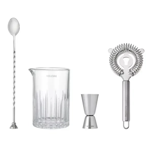 Houdini Cocktail Stir Bar Tool Set: Stainless Steel & Glas..