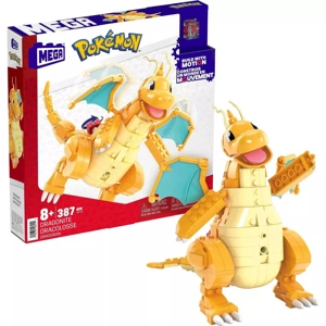 Articulated 7-inch Dragonite building set with 388 pieces, perfect for kids to create and pose their favorite Pokémon character.