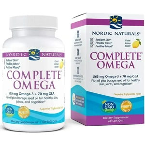 Nordic Naturals Complete Lemon Flavor 565 mg Omega-3 - EPA & DHA bottle and box