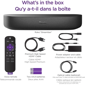 Roku - Streambar Powerful 4K Streaming Media Player, Premi..