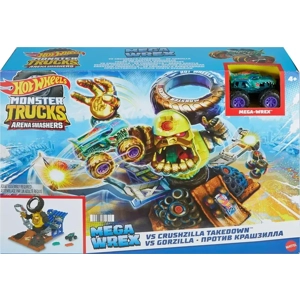 Hot Wheels Monster Trucks Arena Smashers MEGA-Wrex Vs. Cru..