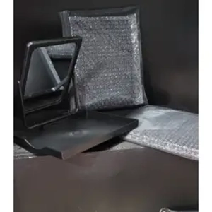 Mary Kay New Black Travel Mirror with Stand & Zippered Bag..