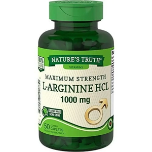 Nature's Truth L-Arginine Supplement, 50 Count, 1000 mg