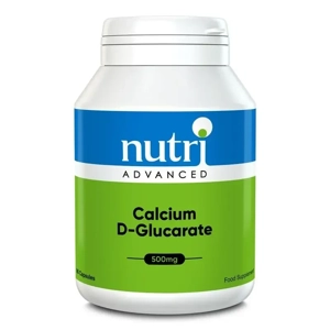 A 90-capsule bottle of Nutri Advanced Calcium D-Glucarate, a 500mg dietary supplement.