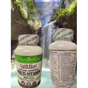Paradise Herbs Earth's Blend Organic Multivitamin with Iro..