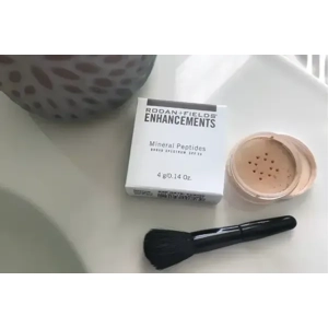 Rodan+Fields Enhancements Mineral Peptides SPF20 in medium, 0.14 oz, offers sun protection and skin benefits in a compact size.