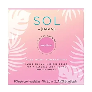 SOL by Jergens Full Body Self Tanner Towelettes, Streak-fr..