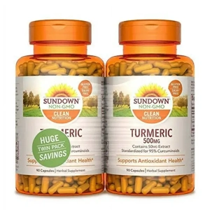 Sundown Naturals, Turmeric Twin Pack, 500mg, 90 + 90 Count