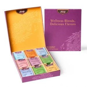 Get Well Yogi Tea Organic Sampler Gift Box - 45 Bags (9 He..