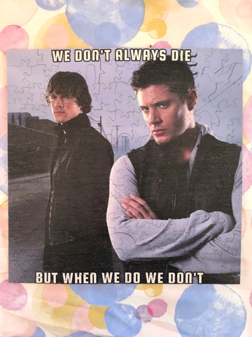 Sam and Dean meme high quality wooden puzzle