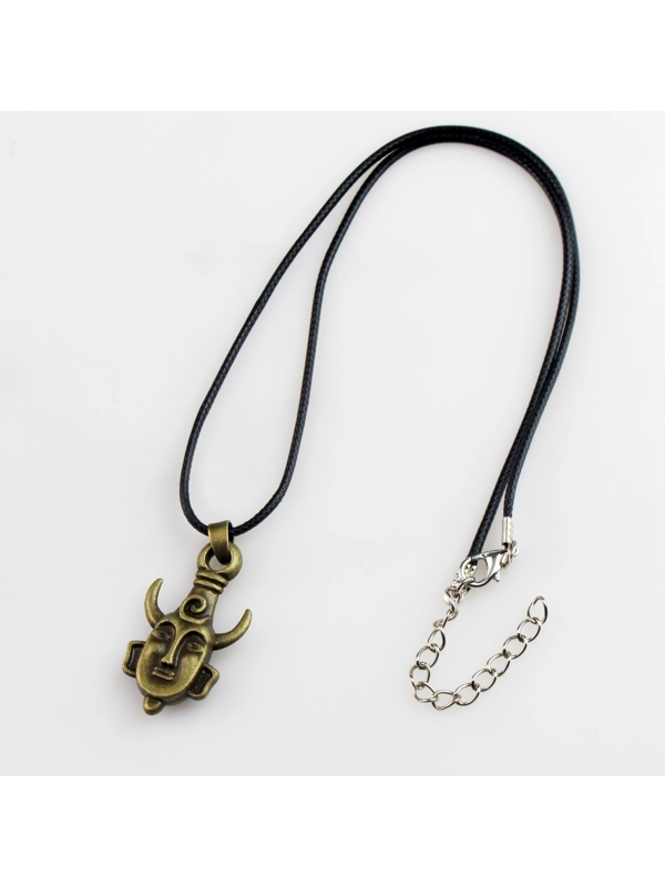 Light Dean Leather Rope Pendant Amulet two sided