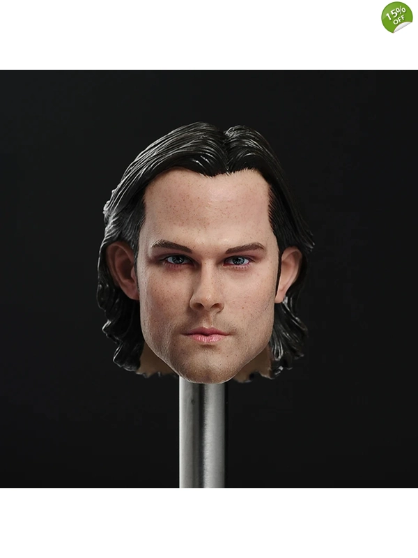 1/6 Sam Winchester Head Sculpt – Custom Jared Padalecki Model for 12" Action Figure
