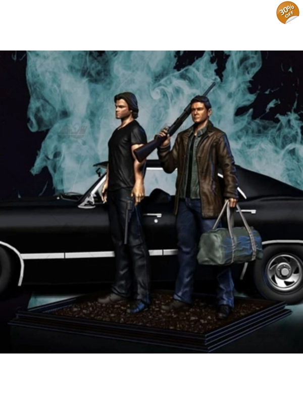 Unpainted and Unassembled Sam and Dean Winchester with Baby 1/24 Action Figure