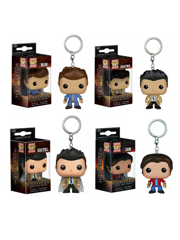 FUNKO Pop with original box Castiel with wings Sam dean Action Figure Keychain