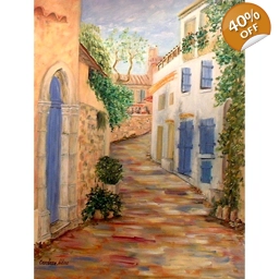 RUELLE DU CASTELLET 65X54cm, huile