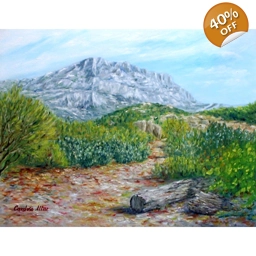 SAINTE VICTOIRE DE CEZANNE 50X65cm, huile