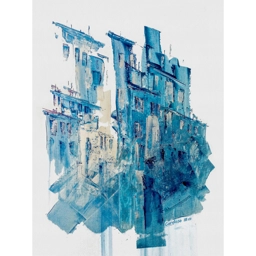 Allée des Gabians 130X97cm, acrylique au couteau