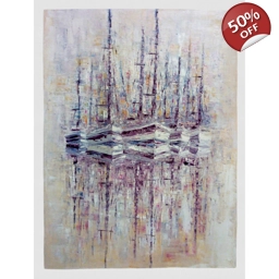ESCALE A PORQUEROLLES 73X54cm, huile au couteau