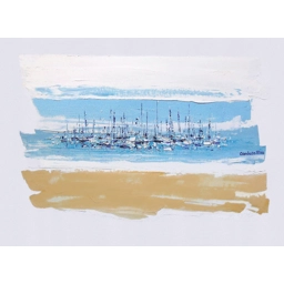 ANSE DE PAMPELONNE 81X65cm, huile au couteau