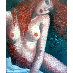 MOSAÏCA | Au Sauna 65X54cm, huile