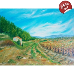 CABANON PROVENCAL 50X65cm, huile