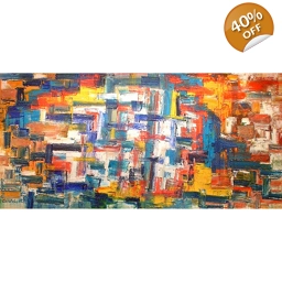 COLORS 50X100cm, huile au couteau