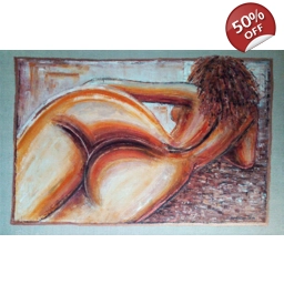 MAYA | Métisse 60X92cm, peinture au couteau