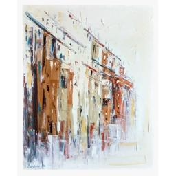 PLACE DES ORFÈVRES 81X65cm, huile au couteau