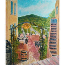 RESTAURANT LE JARDIN 65X54cm, huile