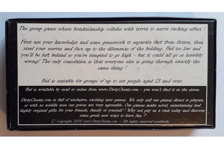 Dirty Cheats Bid Card Board Game LIKE NEW Dirty Cheats Bid Card Board Game LIKE NEW