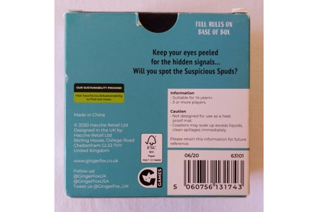 Ginger Fox Games Suspicious Spuds Dinner Party Game COMPLETE Ginger Fox Games Suspicious Spuds Dinner Party Game COMPLETE