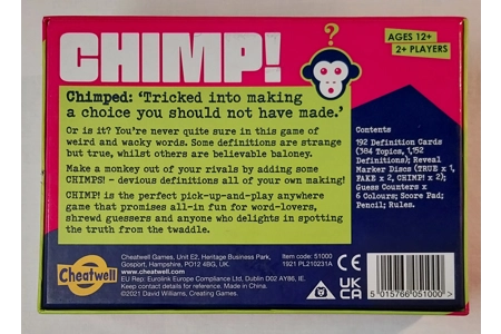 Cheatwell Chimp The Devious Definition Game LIKE NEW