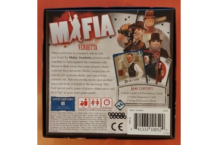 Fantasy Flight Game Mafia Vendetta Game COMPLETE Fantasy Flight Game Mafia Vendetta Game COMPLETE