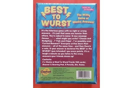 Cheatwell Best To Wurst The Witty Game of Wacky Answers NEW