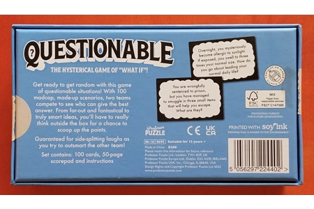 Professor Puzzle Questionable Game Of What If! COMPLETE