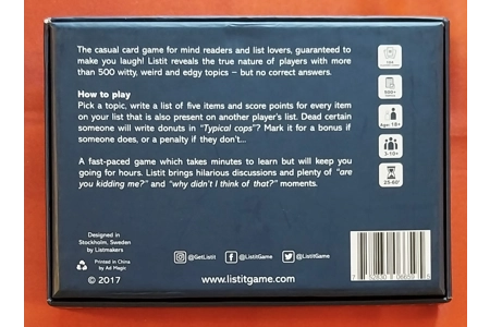 Listmakers Listit List It Card Game - Great Minds Think Alike COMPLETE Listmakers Listit List It Card Game - Great Minds Think Alike COMPLETE