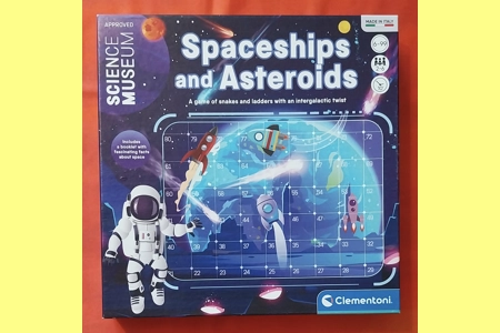 Clementoni Spaceships and Asteroids Snakes & Ladders Board Game COMPLETE