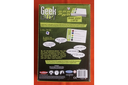 Playroom Entertainment Geek Out! Party Game COMPLETE Token Unused Playroom Entertainment Geek Out! Party Game COMPLETE Token Unused