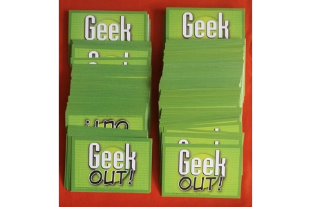 Playroom Entertainment Geek Out! Party Game COMPLETE Token Unused Playroom Entertainment Geek Out! Party Game COMPLETE Token Unused