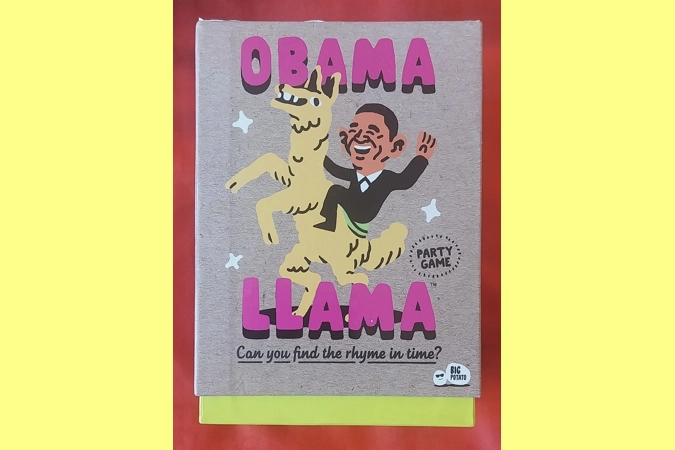 Big Potato Obama Llama Party Game 'Can You Find The Rhyme In Time?' COMPLETE Big Potato Obama Llama Party Game 'Can You Find The Rhyme In Time?' COMPLETE