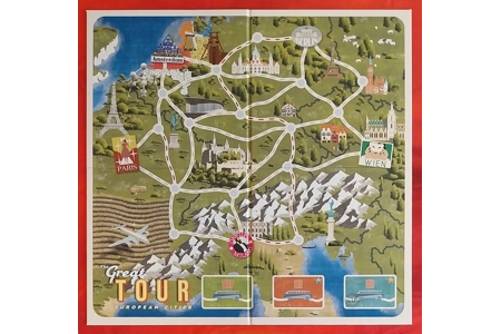 Tactic The Great Tour European Cities Board Game COMPLETE