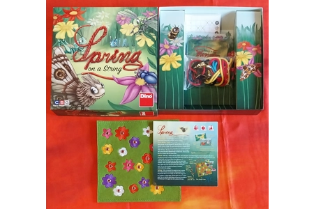 Dino Spring On A String Board Game COMPLETE