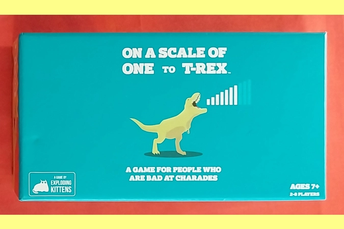 On A Scale Of One To T-Rex Game From The Makers Of Exploding Kittens COMPLETE
