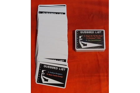 Wildcard Guessed List Card Game COMPLETE Wildcard Guessed List Card Game COMPLETE