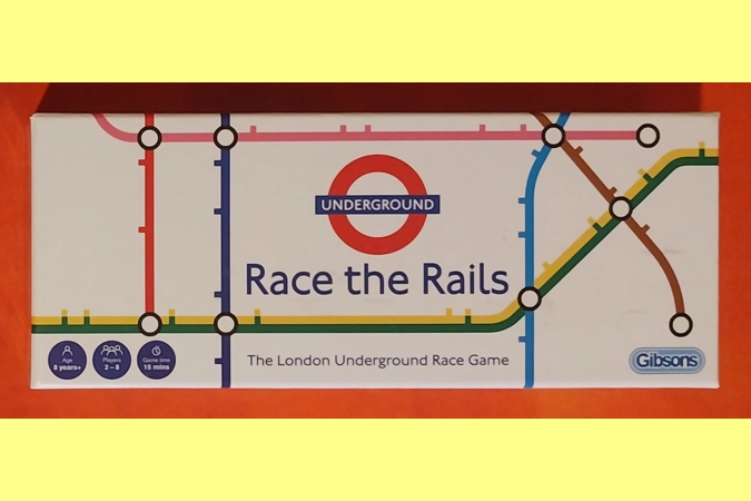 Gibsons Race The Rails London Underground Race Game NEW