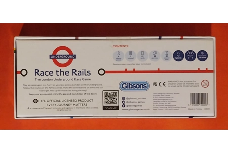 Gibsons Race The Rails London Underground Race Game NEW
