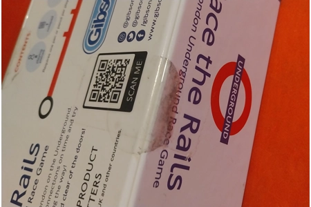 Gibsons Race The Rails London Underground Race Game NEW