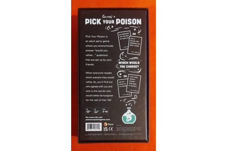Dyce Pick Your Poison Card Game After Dark Edition COMPLETE